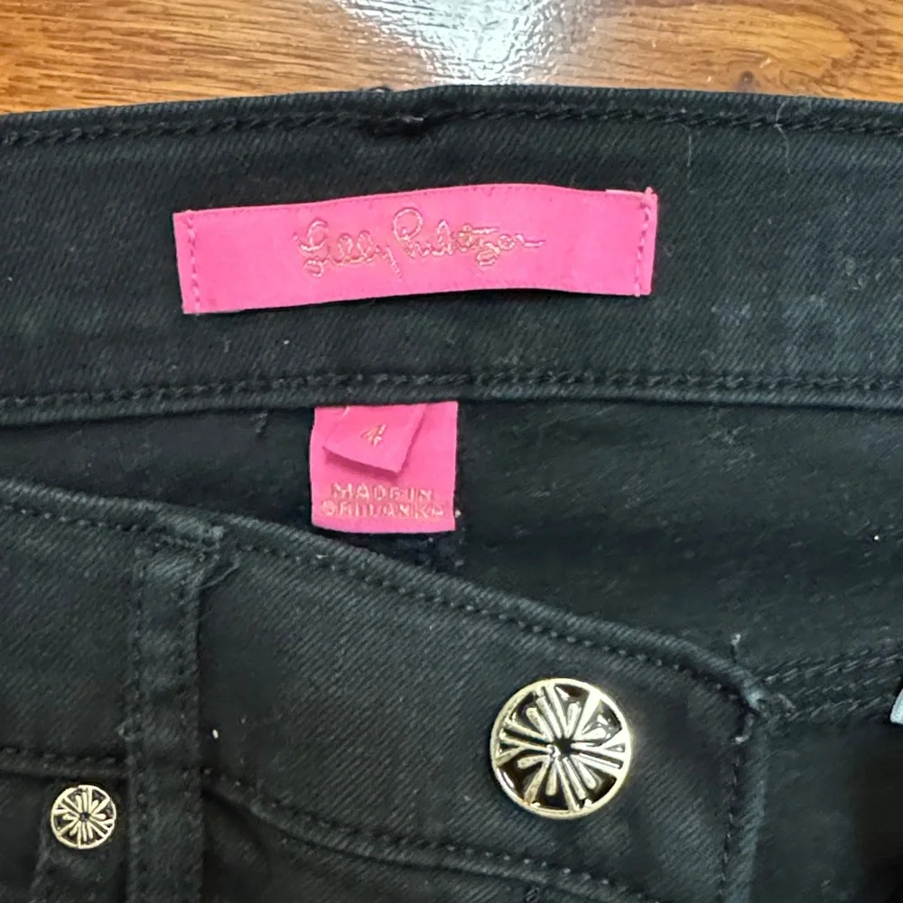 Lilly Pulitzer Black Straight south ocean high rise Jeans - Picture 2 of 5